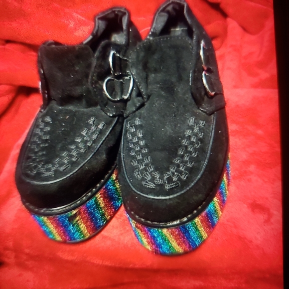 Dolls Kill Black & Rainbow Wrap Creepers - Picture 6 of 6